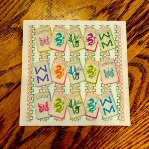 Colorful Mahjong Tile Design Napkin